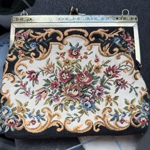 Floral Tapestry Clutch Bag